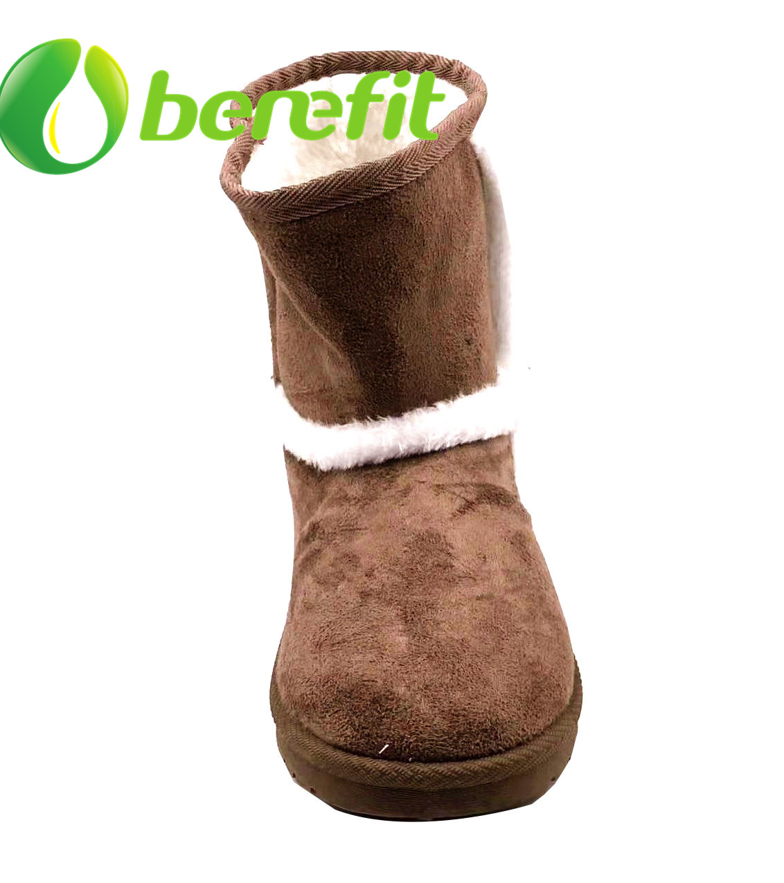 Botas y Botines de Mujer con Parte Superior de Piel y Suela de PVC para Invierno en Rosa y Marrón