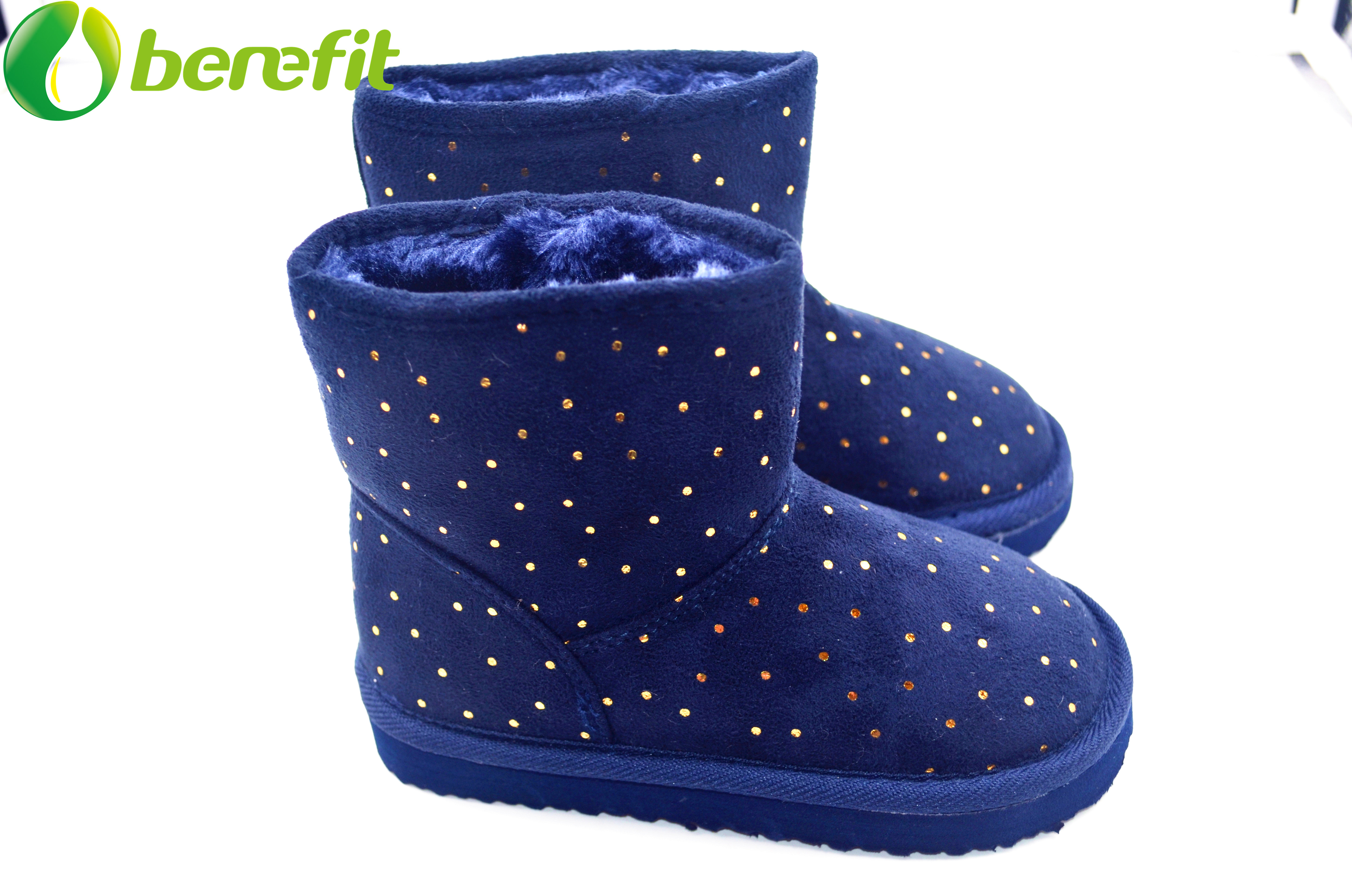 Botas de nieve cálidas para niñas azul marino
