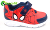 Zapatilla para niños con suela de plataforma MD con diseño de Spiderman rojo y azul con luz en la parte superior